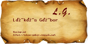 Lökös Gábor névjegykártya