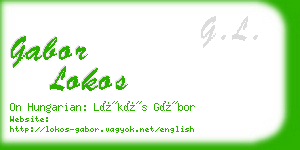 gabor lokos business card